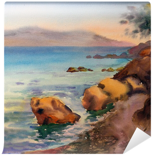 Watercolor Painting Of The Croatia Wall Mural • Pixers® - Watercolor Painting (400x400), Png Download