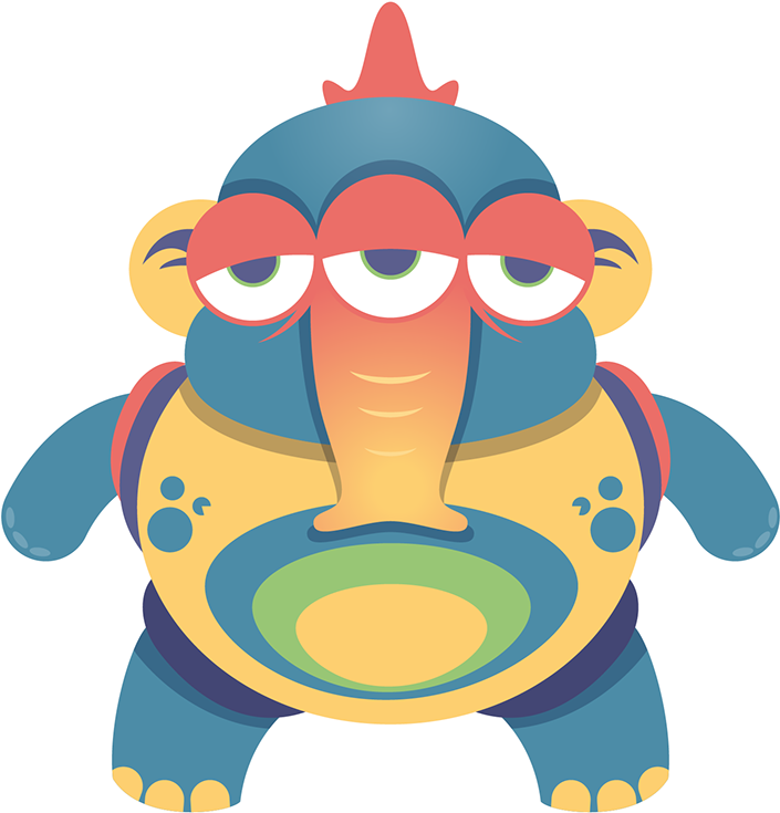 Cute Monster Pack On Behance - Model Sheets Cute Monster (1200x1200), Png Download