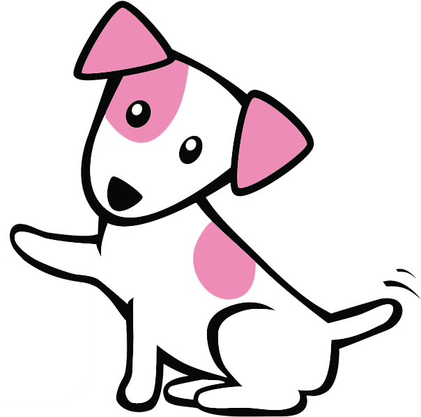 Cute Pink Dog - Jack Russell Terrier Cartoon (603x618), Png Download