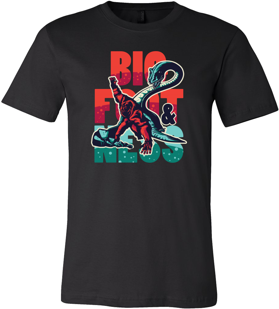 Bigfoot And Loch Ness Monster Myth Funny T - American Great Dane T Shirt, Dog Shirt, 4th Of July (1000x1000), Png Download