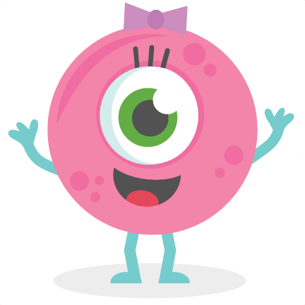 Girl Monster Svg Cutting File Monster Svg Cut Files - Cartoon Monsters For Girls (432x432), Png Download