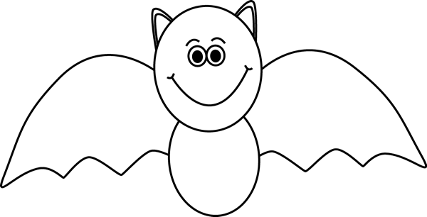 Stock Clip Art Image - Bat Black And White Clip Art Png (600x306), Png Download