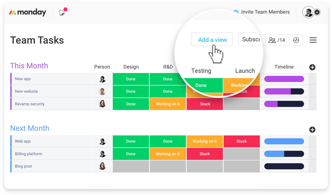 Addview - Monday Project Management (1381x833), Png Download