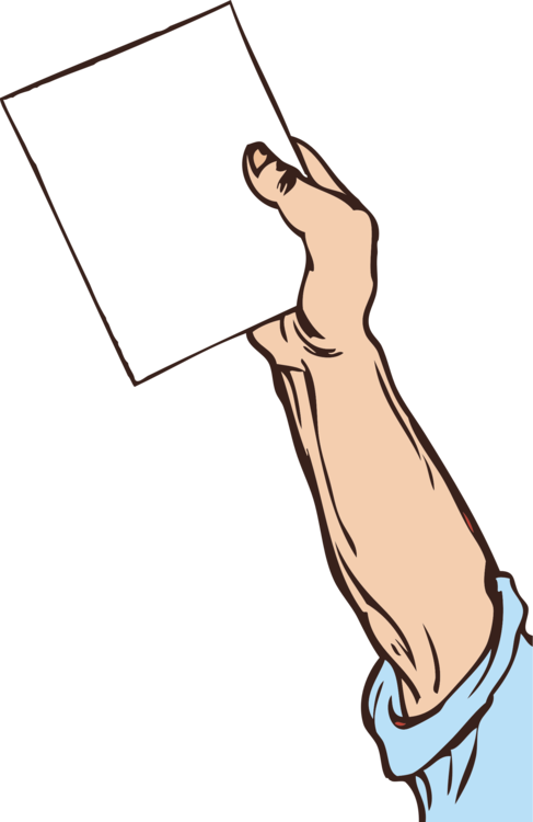 How To Set Use Hand Holding Paper Clipart (390x601), Png Download