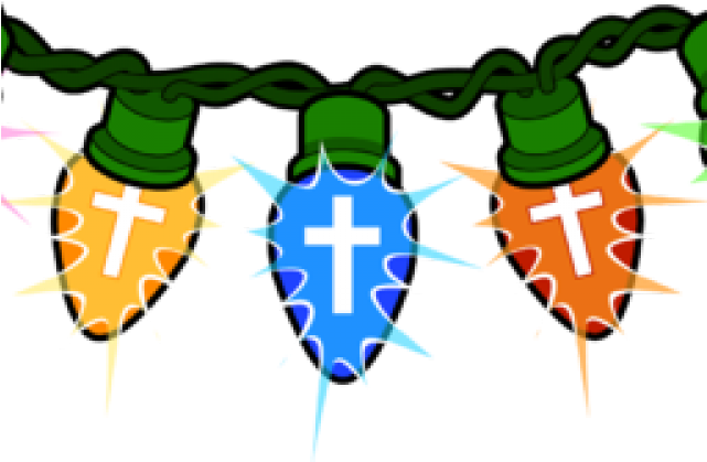 Christmas Lights Clipart - String Of Christmas Lights Clipart (640x480), Png Download
