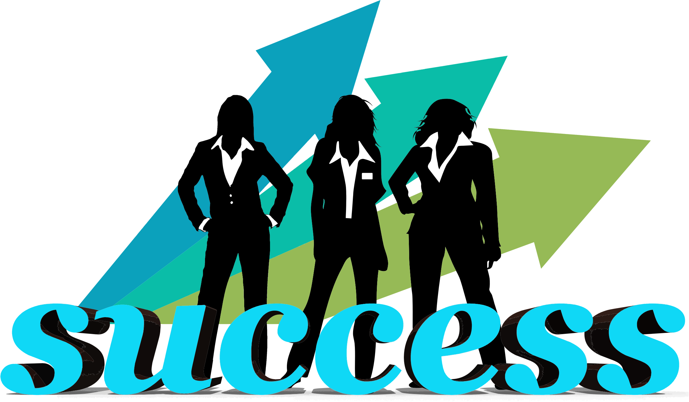 This Free Icons Png Design Of Three Businesswomen Success (2322x1356), Png Download