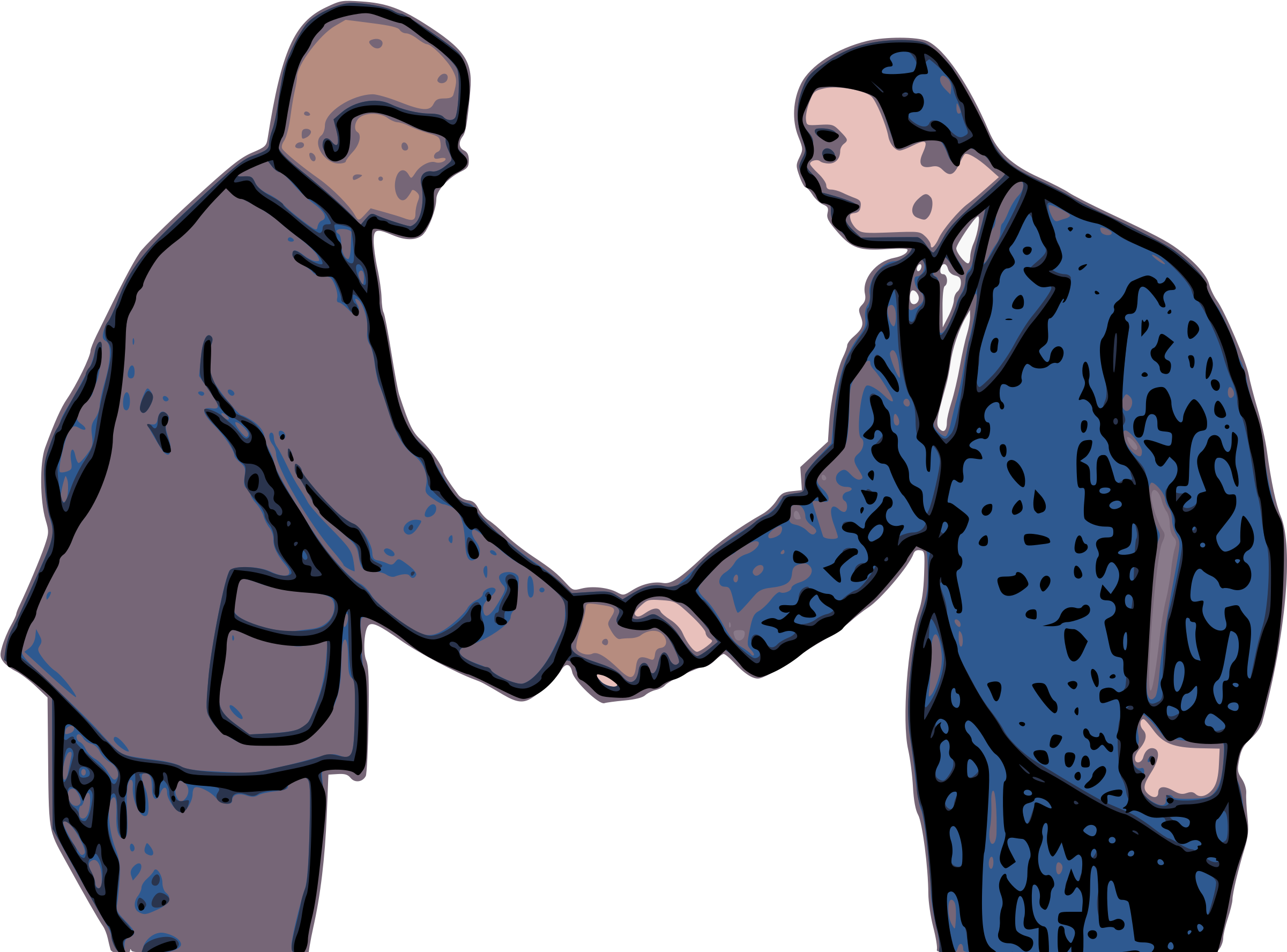 Big Image - Shaking Hands Clipart (2400x1783), Png Download