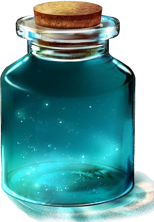 Jar Sticker - Bottle Anime (580x773), Png Download