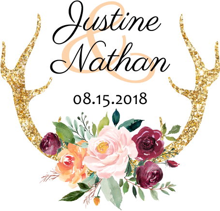 Floral Antlers - Personalised Tote Bag. Floral Tote Bag. Bridesmaid (776x518), Png Download
