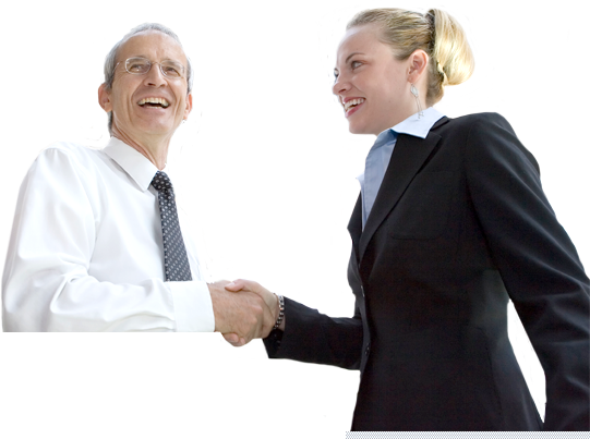 Business Women Shaking Hands With Science Professional - Business People Shaking Hands Png (541x403), Png Download