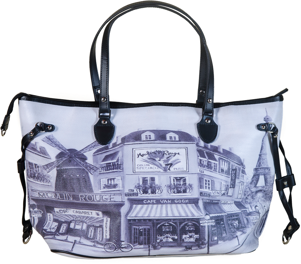 "never Full" Eiffel Tower Black Handbag - Re-marks Moulin Rouge 1000 Piece Puzzle (1024x1024), Png Download