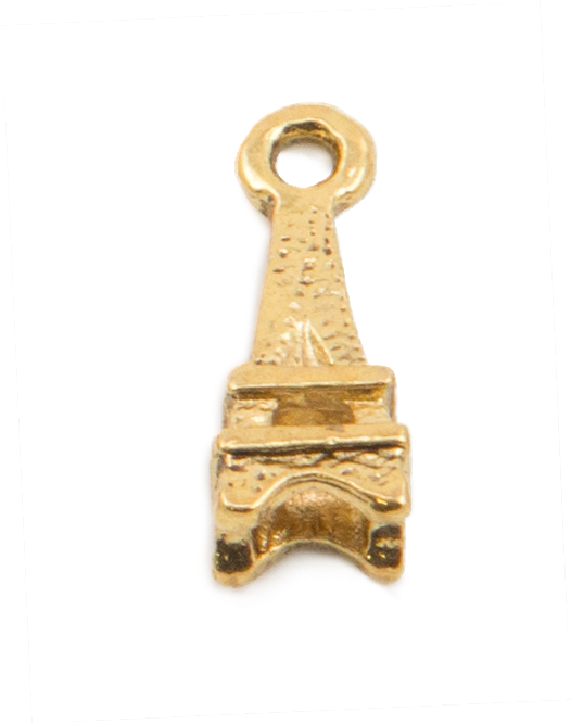 Gold Eiffel Tower Charm - Brass (1024x1024), Png Download