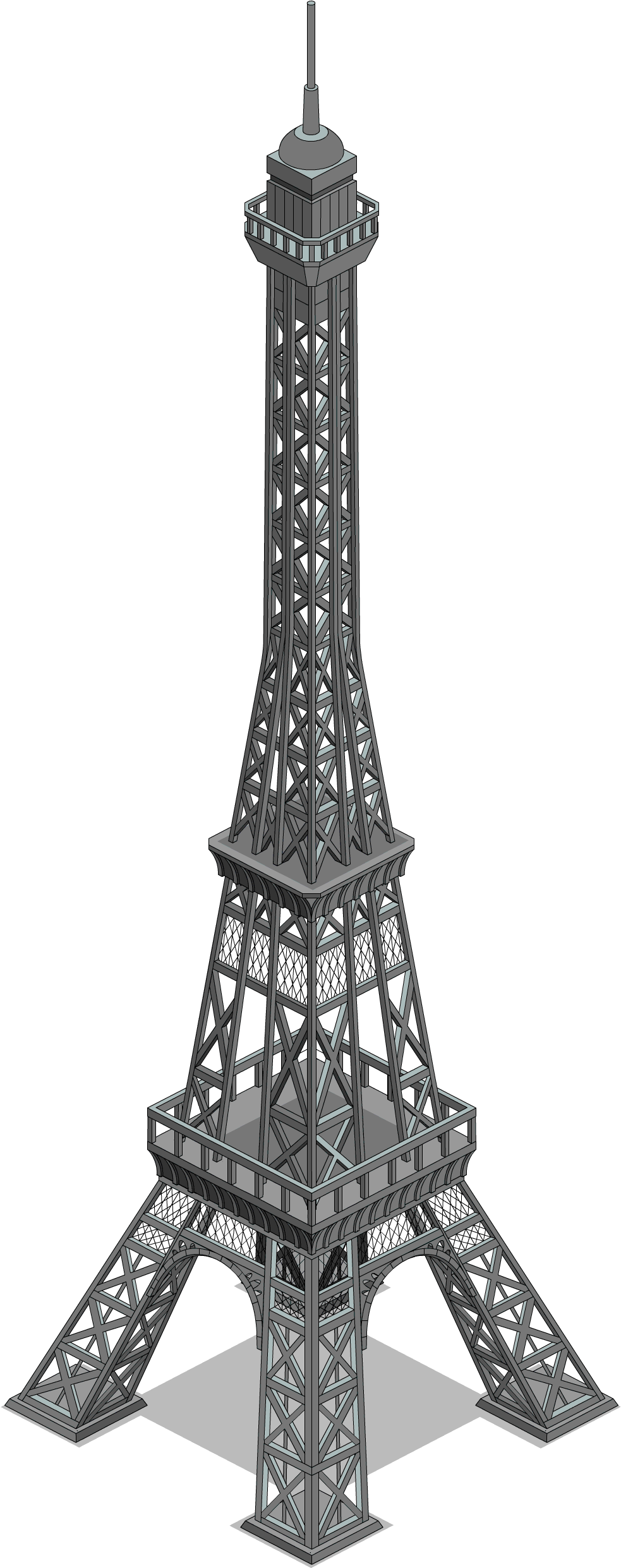 Eiffel Tower Png Download - Eiffel Tower (738x1864), Png Download