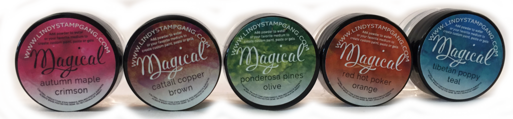 Autumn Leaves- Magical Shimmer Powders - Lindy's Stamp Gang Magical Set .25oz Jars 5 Pkg Autumn (1022x238), Png Download