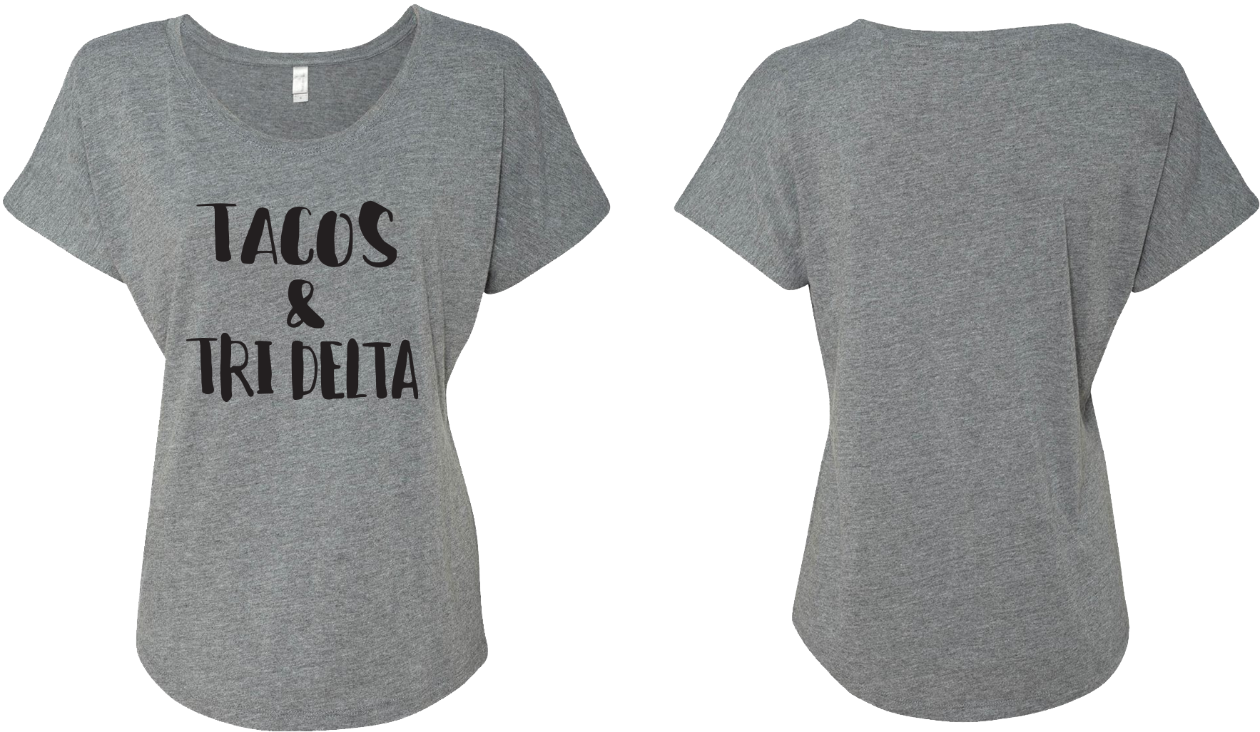 Tacos And Tri Delta Flowy - Delta Delta Delta Sorority (1767x1253), Png Download