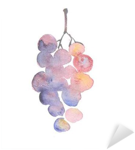 Rosy Grape Watercolor Sketch - Grape (400x400), Png Download