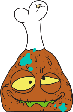 Icky Drumstick Brown - Grossery Gang Icky Drumstick (400x400), Png Download
