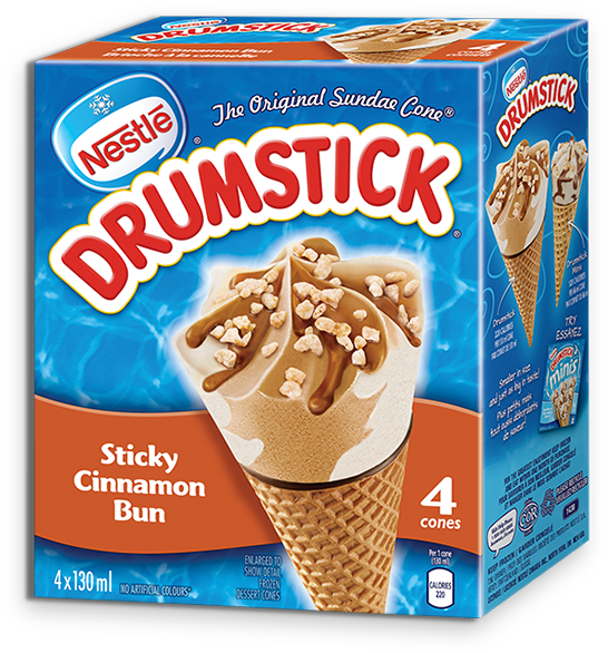 Drumstick Sticky Cinnamon Bun - Oreo Drumstick Ice Cream (675x675), Png Download