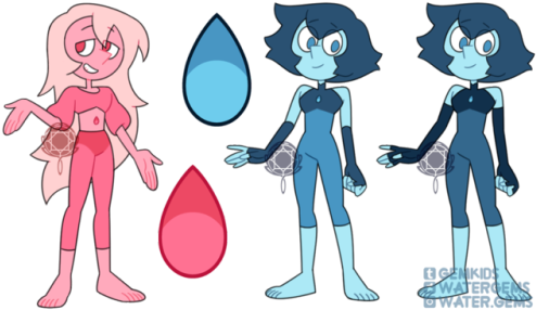 Pink & Blue Zircon Ft - Cartoon (500x295), Png Download