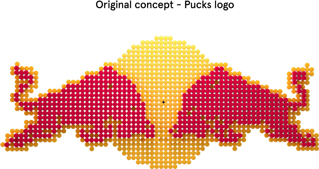 Behind The Bar, A Giant Pucks Logo Was Created To Relate - Graphic Design (1280x597), Png Download