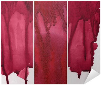 Set Of Red Watercolor Abstract Hand Painted Background - Watercolor Painting (400x400), Png Download