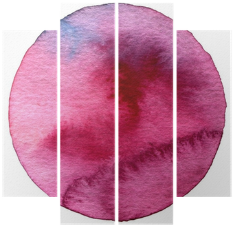 Abstract Circle Watercolor Painted Background Quadriptych - Lampshade (400x400), Png Download