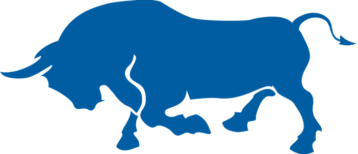 Red Bull Clipart Indian Bull - Bull Silhouette (702x303), Png Download