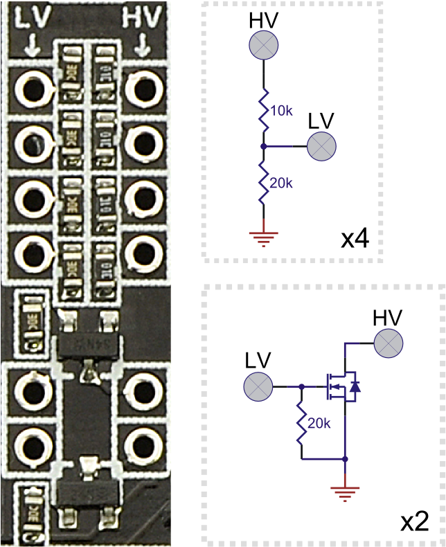 General-purpose Voltage Dividers And Mosfet Circuits - Electronic Circuit (650x800), Png Download