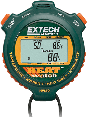 Heatwatch™ Humidity/temperature Stopwatch - Extech Hw30 (429x500), Png Download