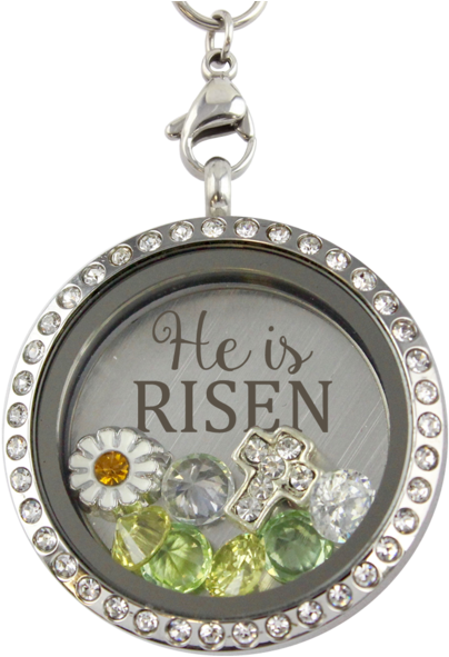 He Is Risen! Charm Necklace (600x600), Png Download