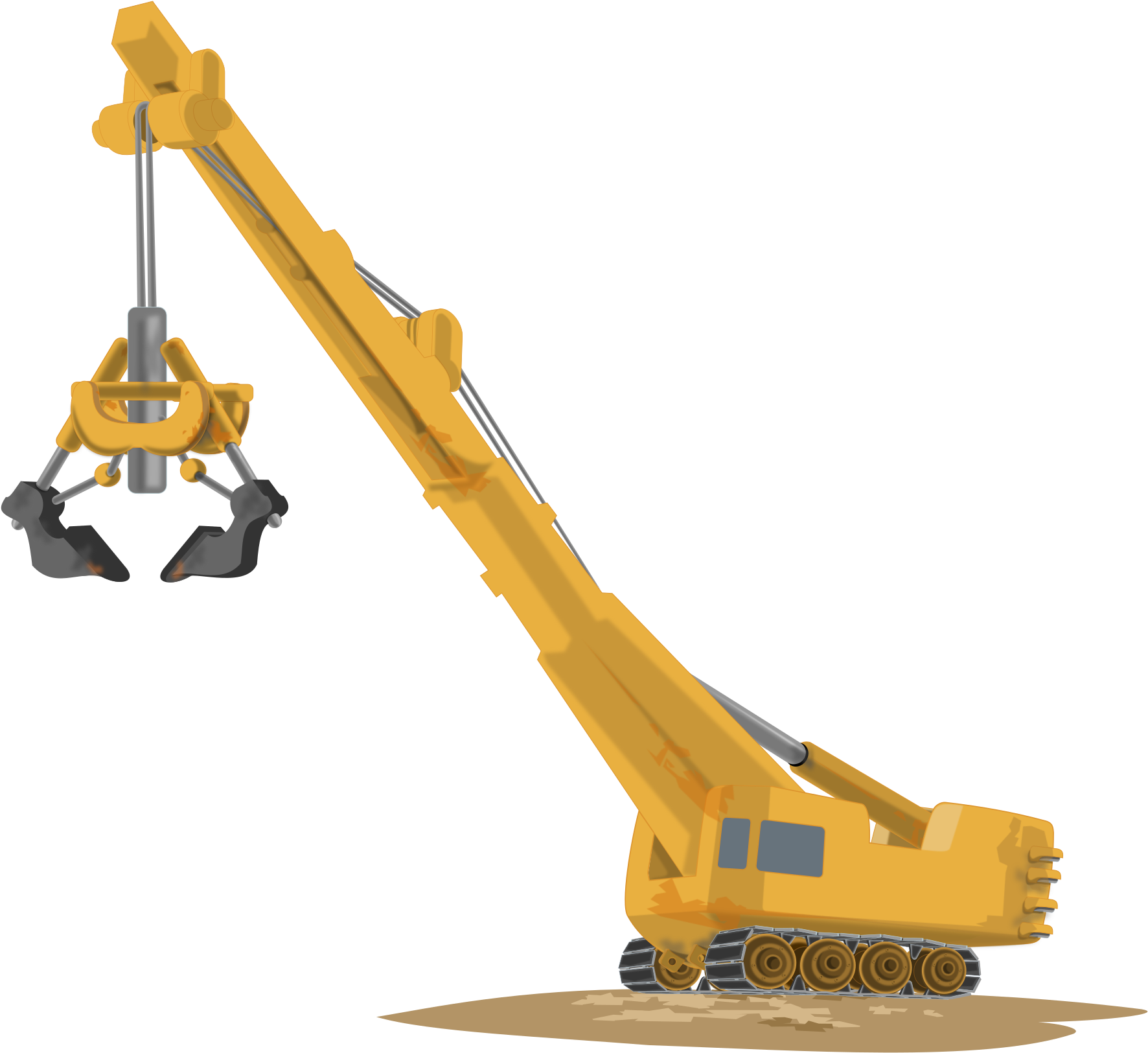 Transparent Background Crane Clipart (2400x1691), Png Download