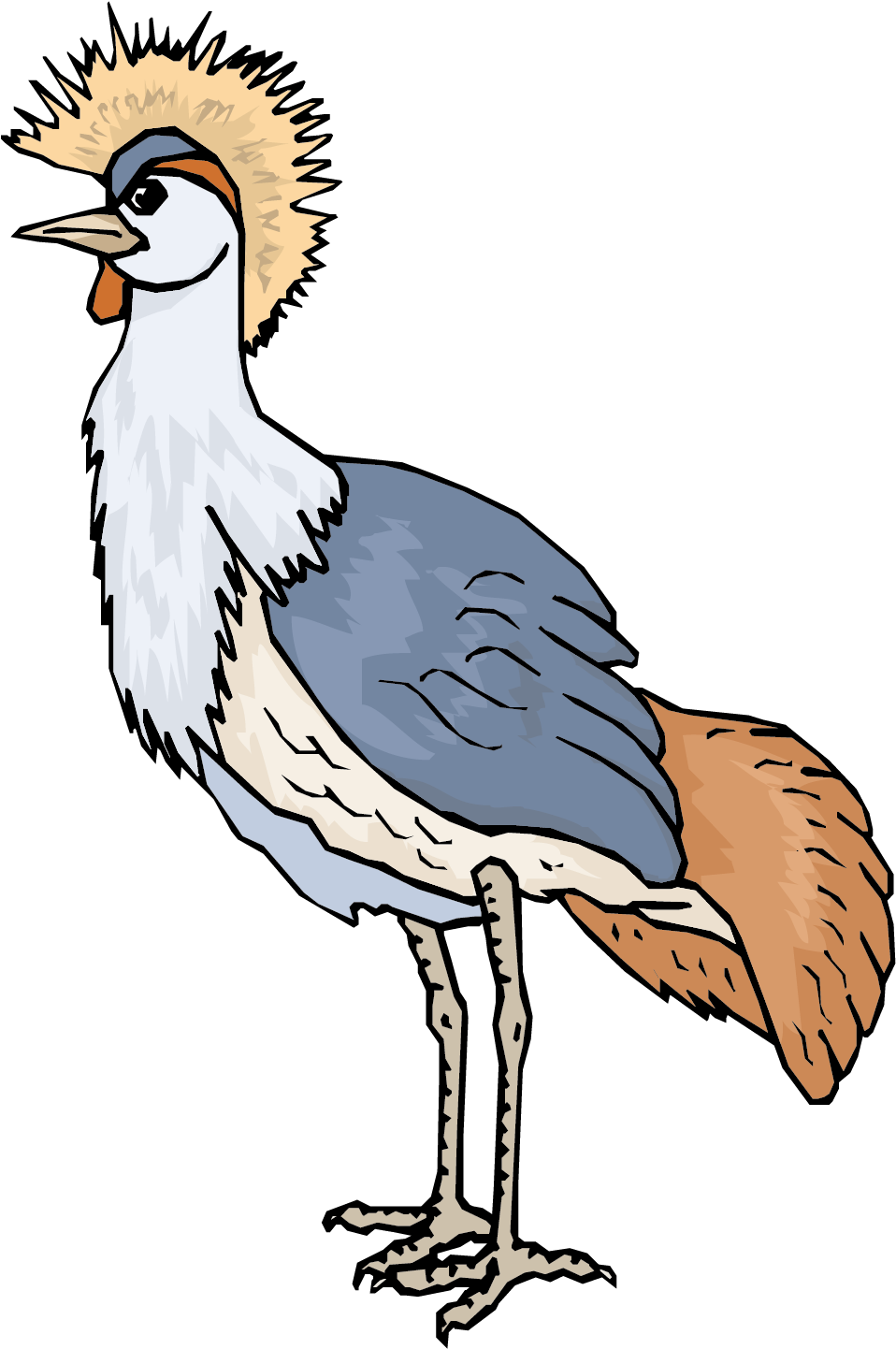 Crane Vector Animal - Red-crowned Crane (1275x1506), Png Download