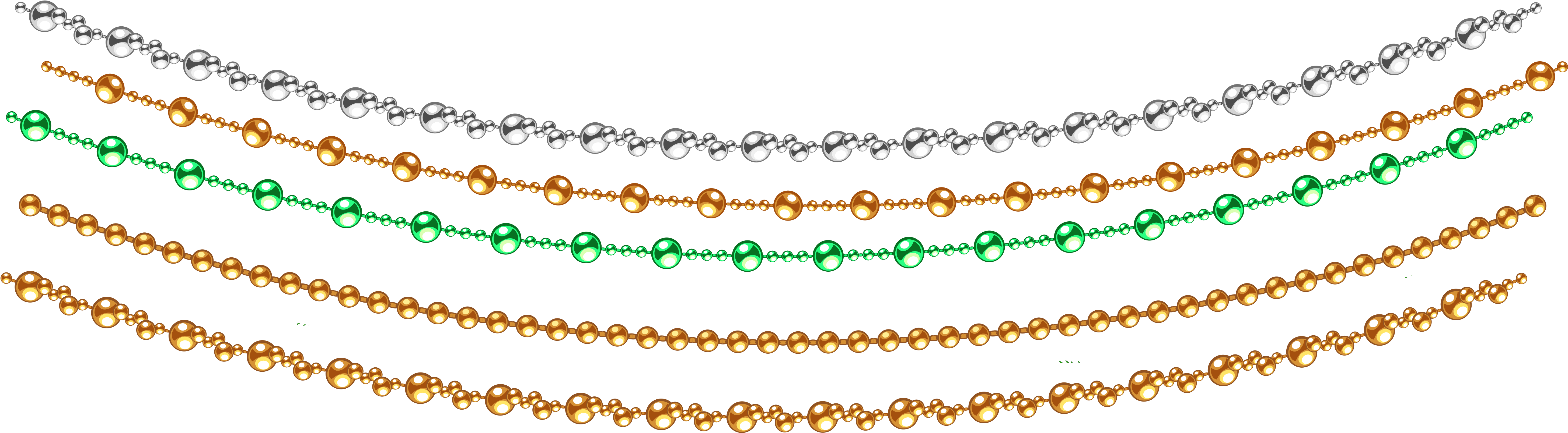 Graphic Royalty Free Download Christmas Decorative - Christmas Beads Png (5952x2004), Png Download