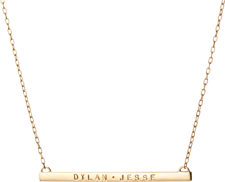 2" Skinny Tag Necklace - Necklace (800x800), Png Download
