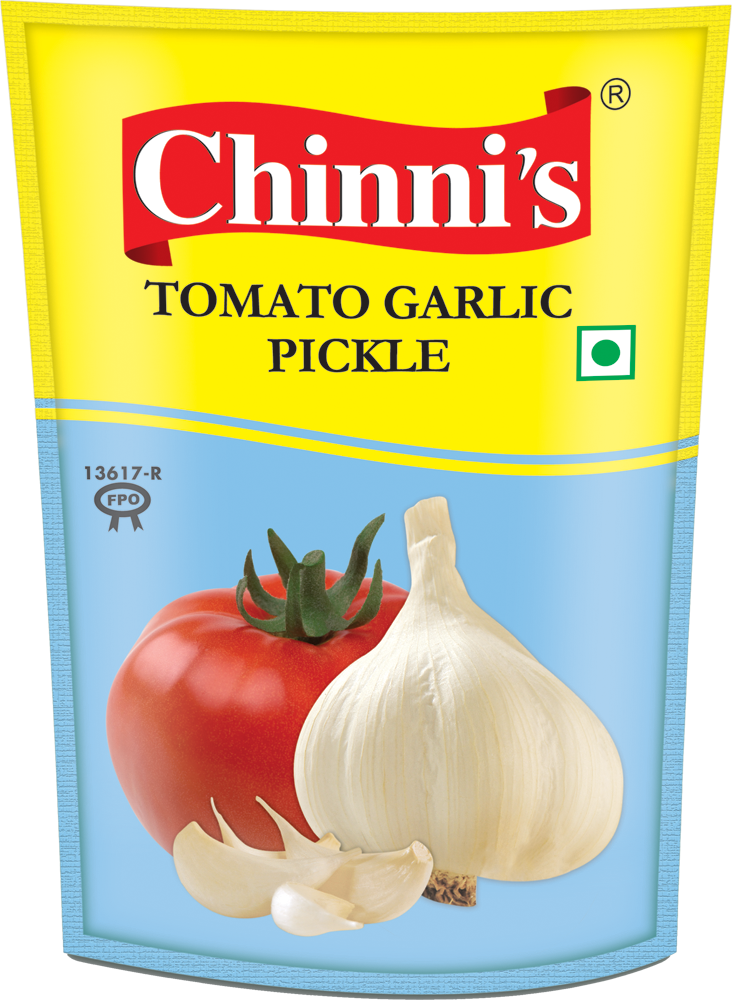 Tomato Garlic Pickle Pack - Ruchi Tomato Garlic Pickle (732x1000), Png Download