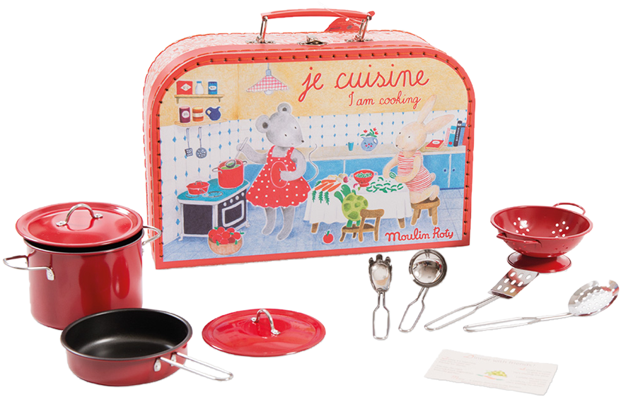 Moulin Roty “i Am Cooking” Kitchen Suitcase - Le Grande Famille Moulin Roty Je Cuisine I Am Cooking! (900x670), Png Download