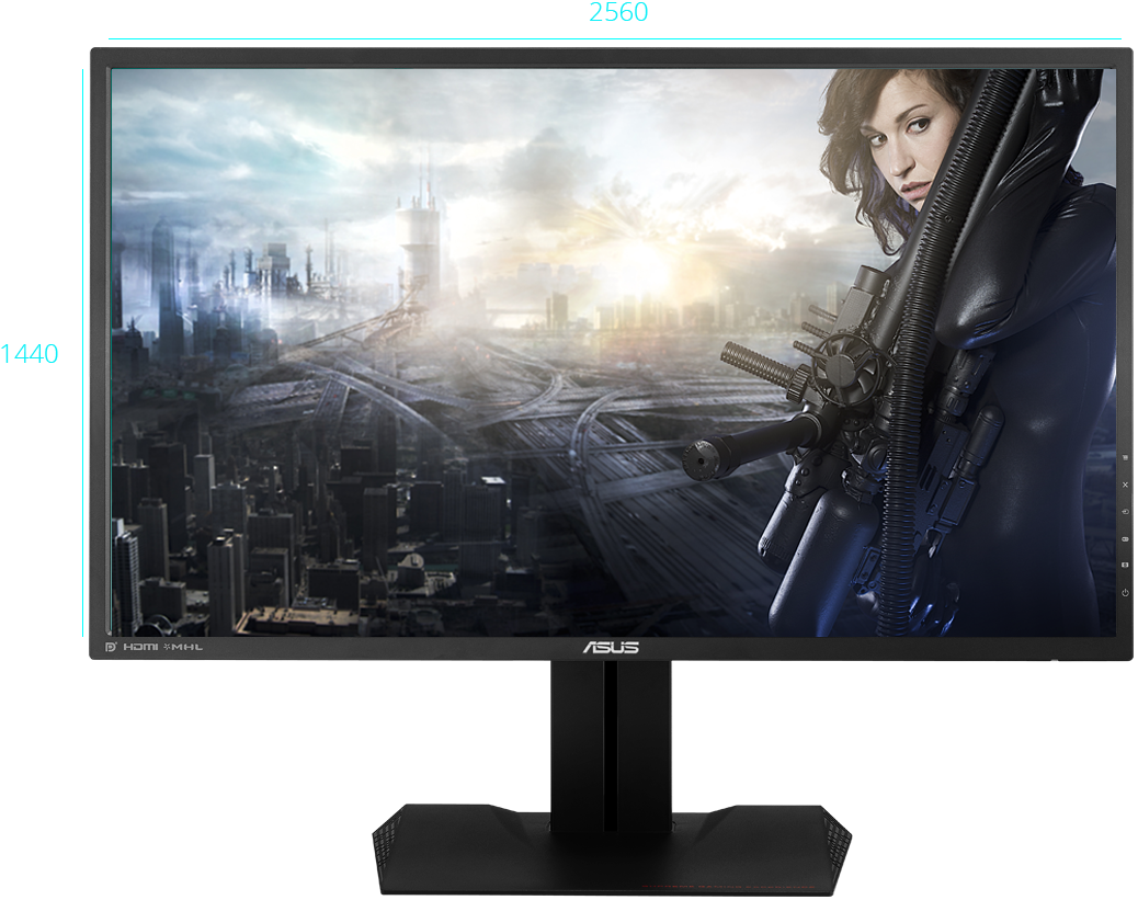 Asus Mg279q 27" Freesync Ips 2560x1440 Gaming Monitor (1038x821), Png Download