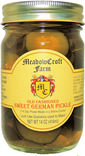 Sweet German Pickle - Meadowcroft (2 Pack) Sweet German Pickles - Authentic (290x500), Png Download