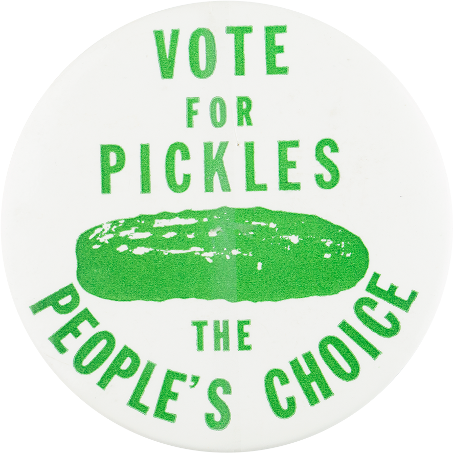 Vote For Pickles (1000x986), Png Download