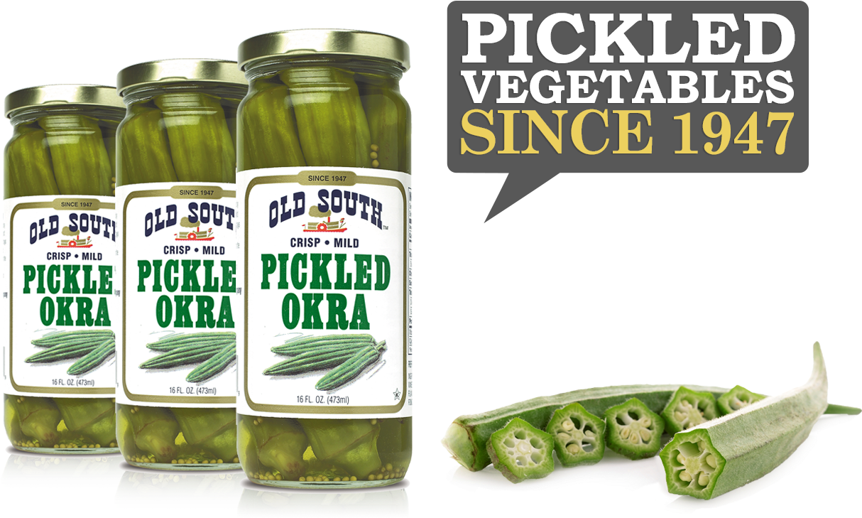 Our Story - Old South Pickled Okra, 64 Fl Oz (1356x769), Png Download