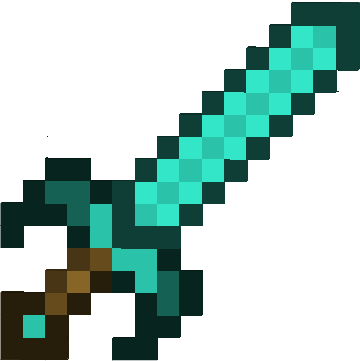 Minecraft Diamond Clipart Clipartfest - Minecraft Diamant Schwert (360x361), Png Download