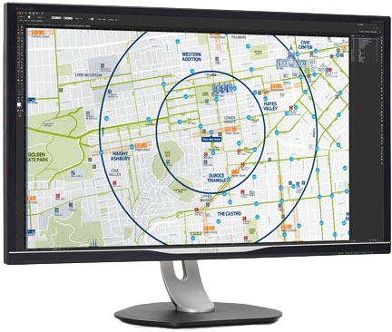 A Monitor For A Cartographer - Philips Brilliance Bdm3275up - 32" Ahva Led-backlit (450x379), Png Download