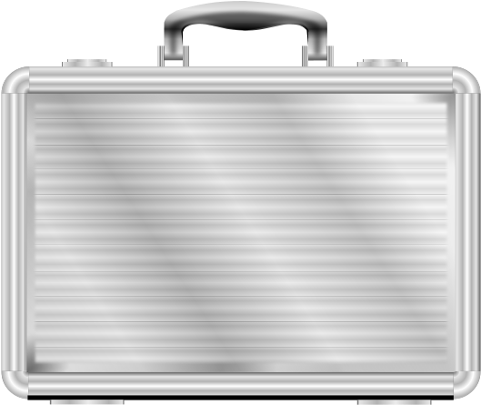 Business - Silver Briefcase Png (566x526), Png Download