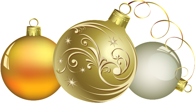 Christmas Decorating Ball Png Material - Transparent Background Christmas Ornaments (650x345), Png Download