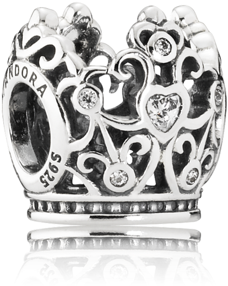 Disney, Princess Crown Charm, Clear Cz - Pandora Disney, Cinderella Sparkling Slipper (999x999), Png Download