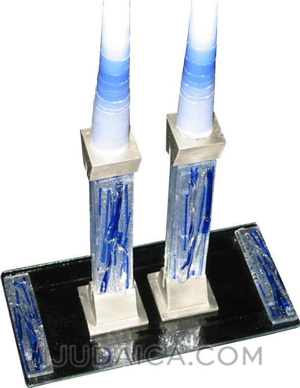 Download Blue Icicles Candlesticks & Tray Kelemen Kuatro Blue Icicles