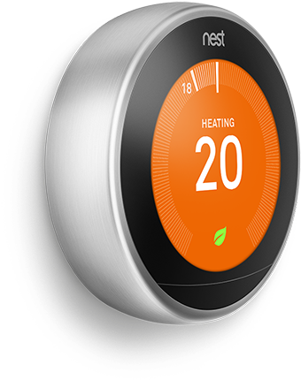 Google Nest 3rd Gen Thermostat (510x448), Png Download