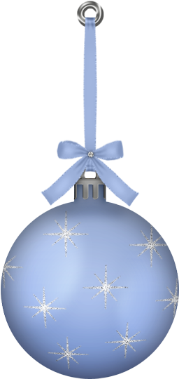 White Blue Hanging Christmas Ball Ornament Png Clipart - Blue Christmas Ball Ornaments Png (271x560), Png Download