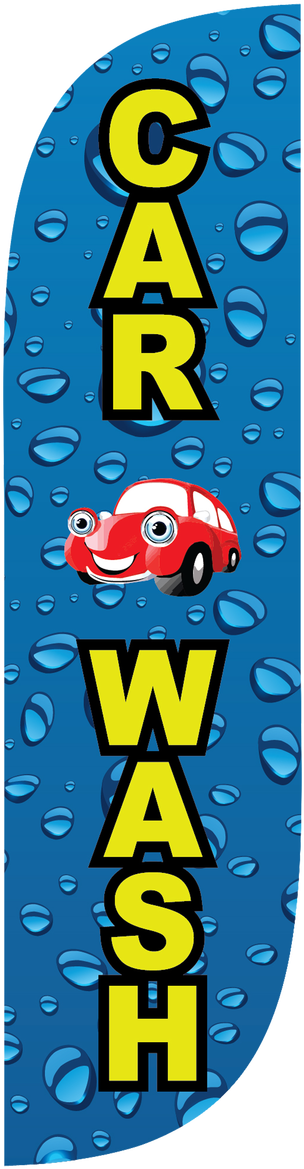 Car Wash Feather Flag Water Drips (500x500), Png Download