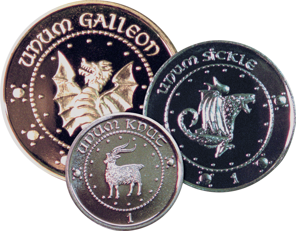 Evan Spare Money - Galleon Sickle And Knut (1024x799), Png Download